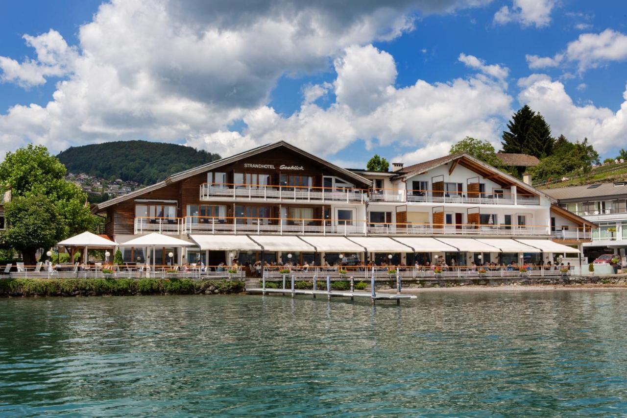 Strandhotel Seeblick Faulensee Exterior foto