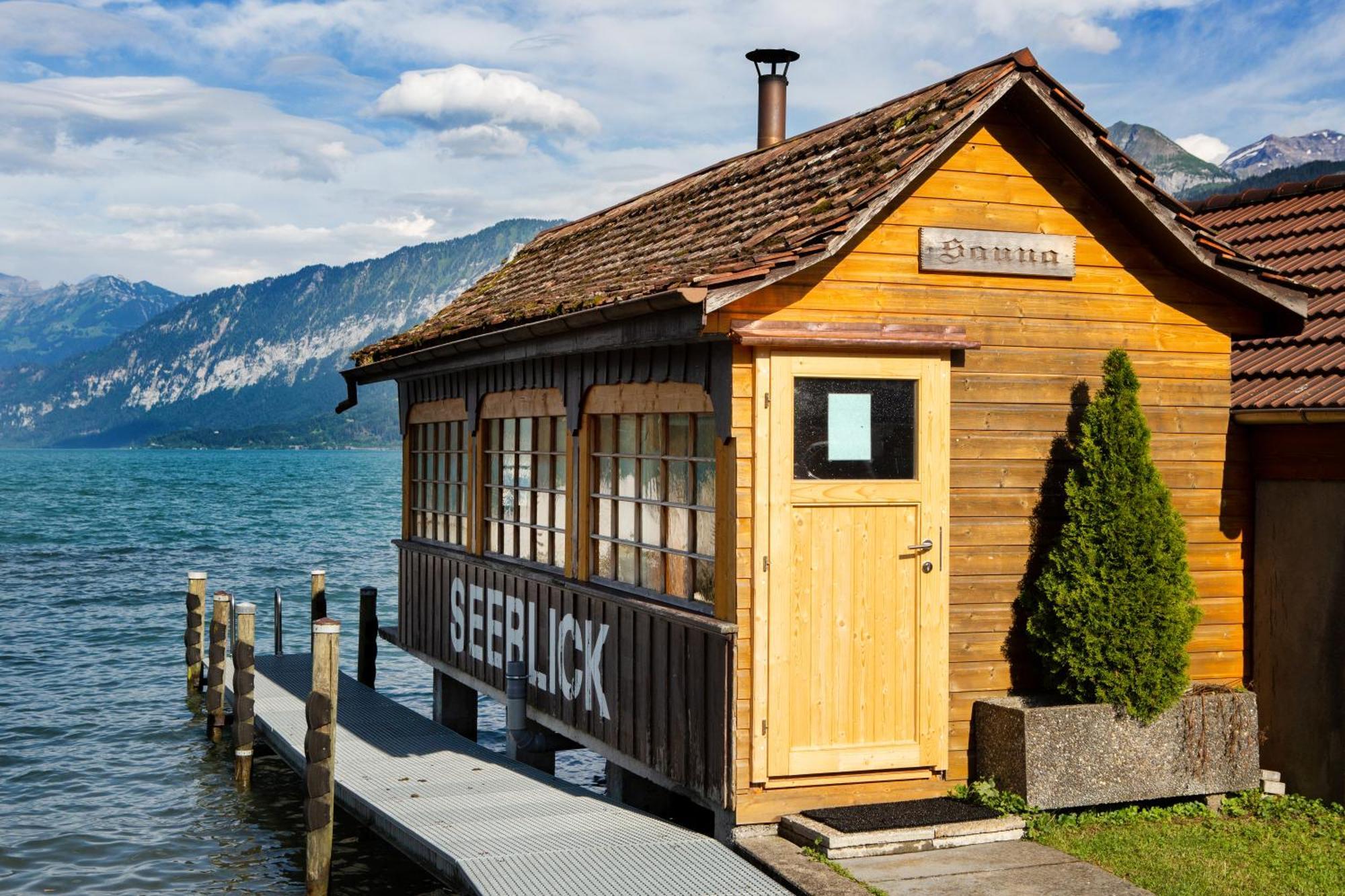 Strandhotel Seeblick Faulensee Exterior foto