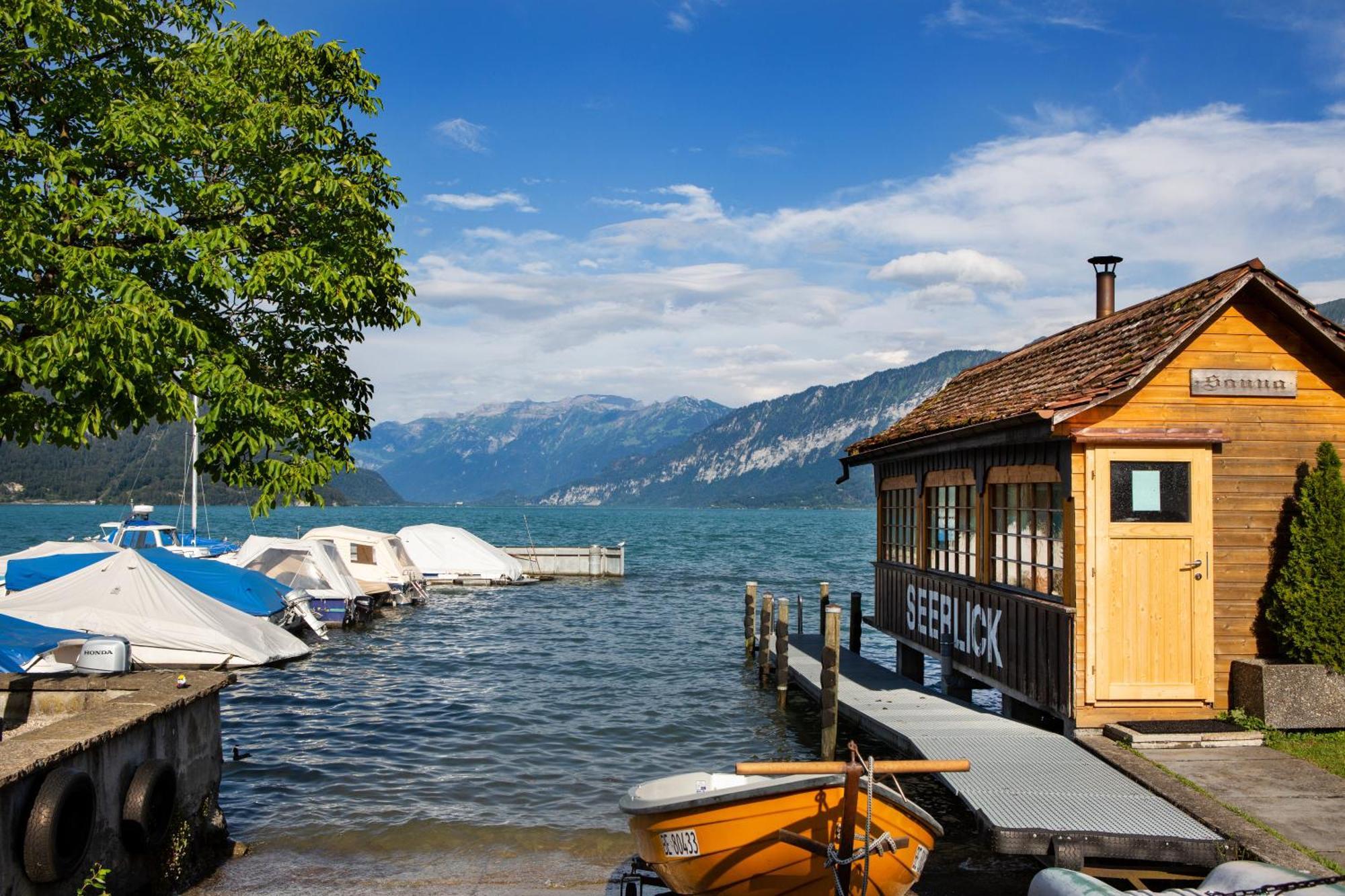 Strandhotel Seeblick Faulensee Exterior foto