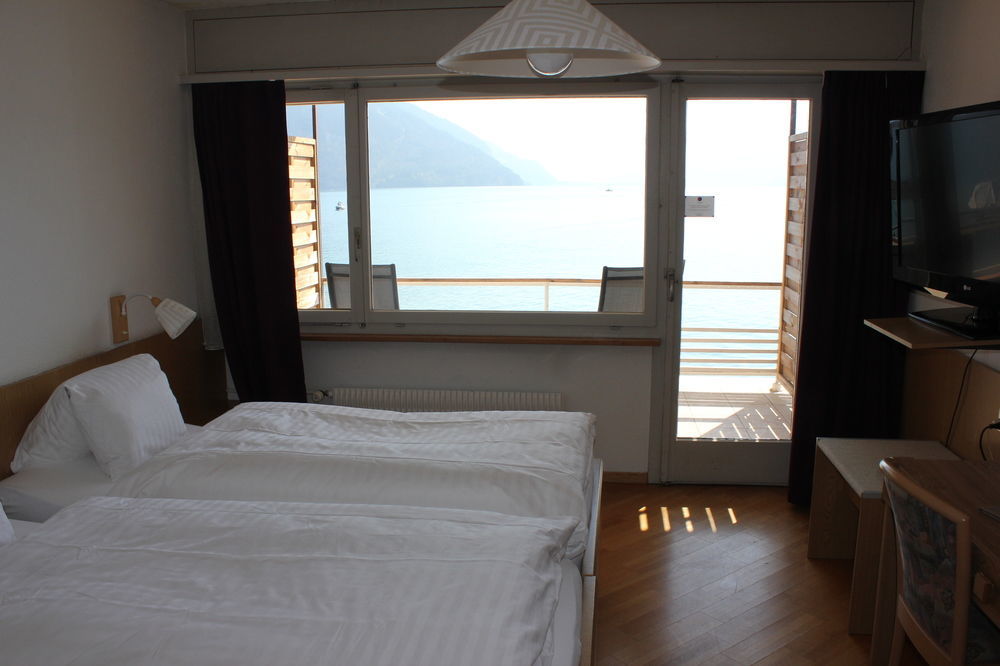 Strandhotel Seeblick Faulensee Exterior foto