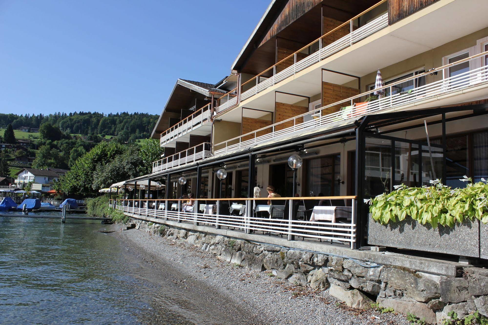 Strandhotel Seeblick Faulensee Exterior foto